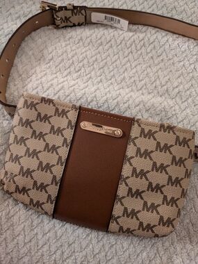 Michael Kors Brown Logo Belt Bag